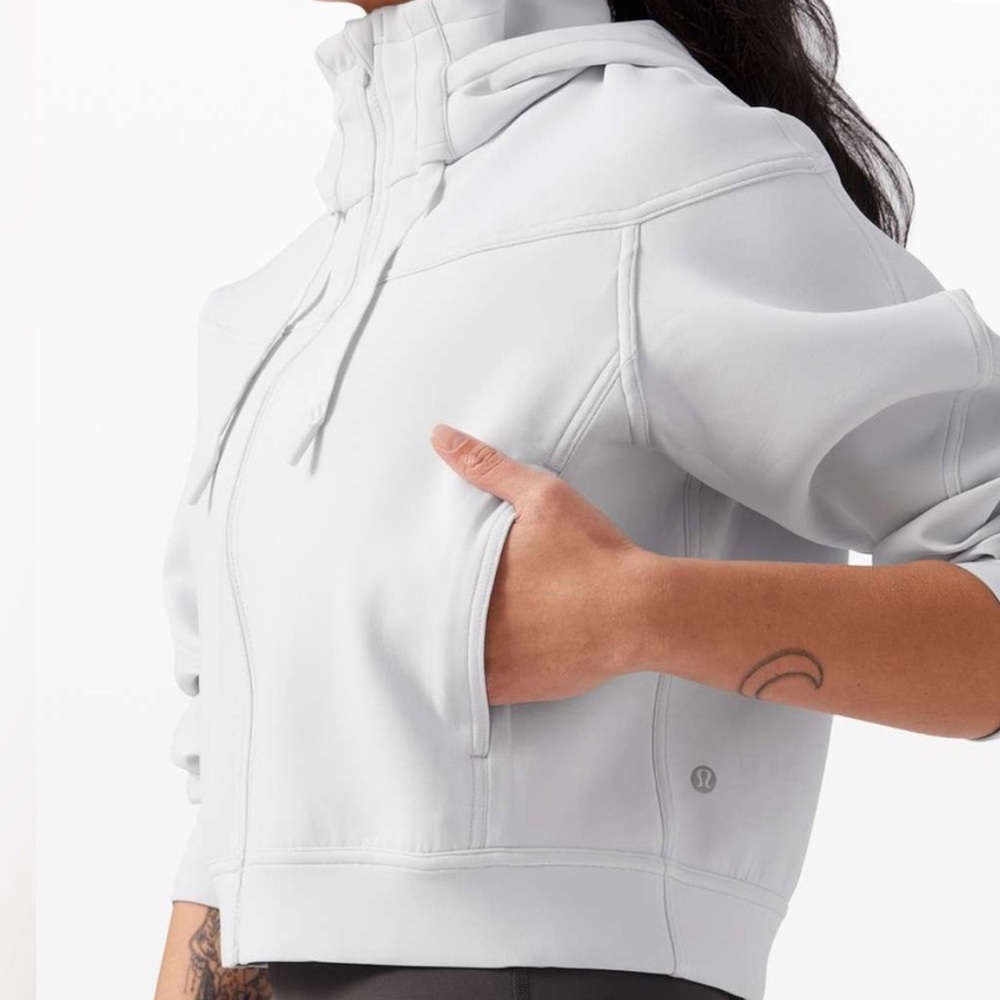 LULULEMON ROUGE RENEGADE ZIP HOODIE  ALPINE WHITE  JACKET SZ 10